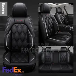 Full Surround Pu Leather Car Seat Covers Set 5-Seater Black Wear