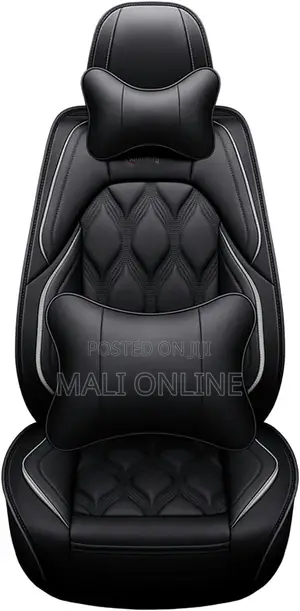 Full Surround Pu Leather Car Seat Covers Set 5-Seater Black Wear
