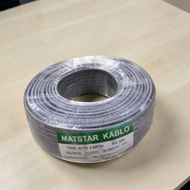 Flexible Strong 2.5mm Twin With Earth Long Life Pvc Electrical Cable