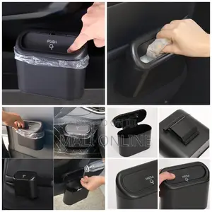Car Trash Can With Lid Multifunctional Folding Car Dustbin