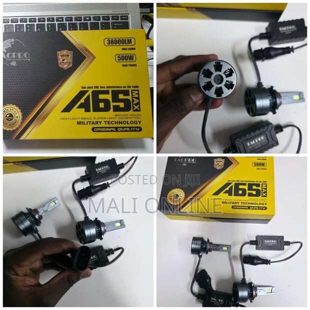 A65 Max 500w Led Car Headlight Bulbs 38000lm 6000kxenon White CSP Chip