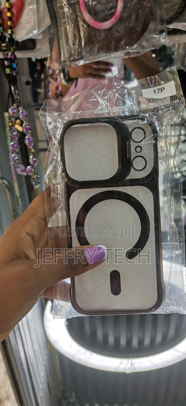 Aswety Apple Clear Magsafe Case for iPhone 17 Promax -Black - main view