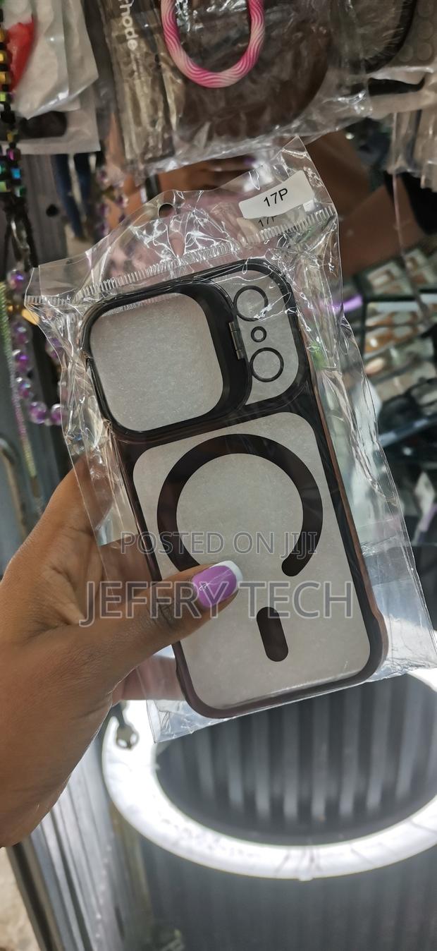 Aswety Apple Clear Magsafe Case for iPhone 17 Promax -Black - thumbnail 2