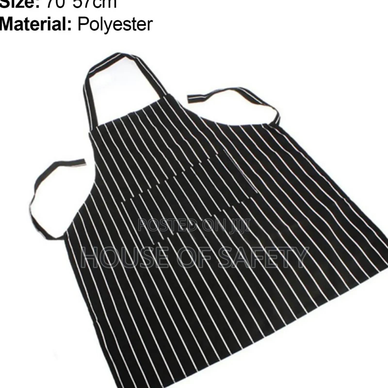 Checked and Stripped Full Aprons Black and White