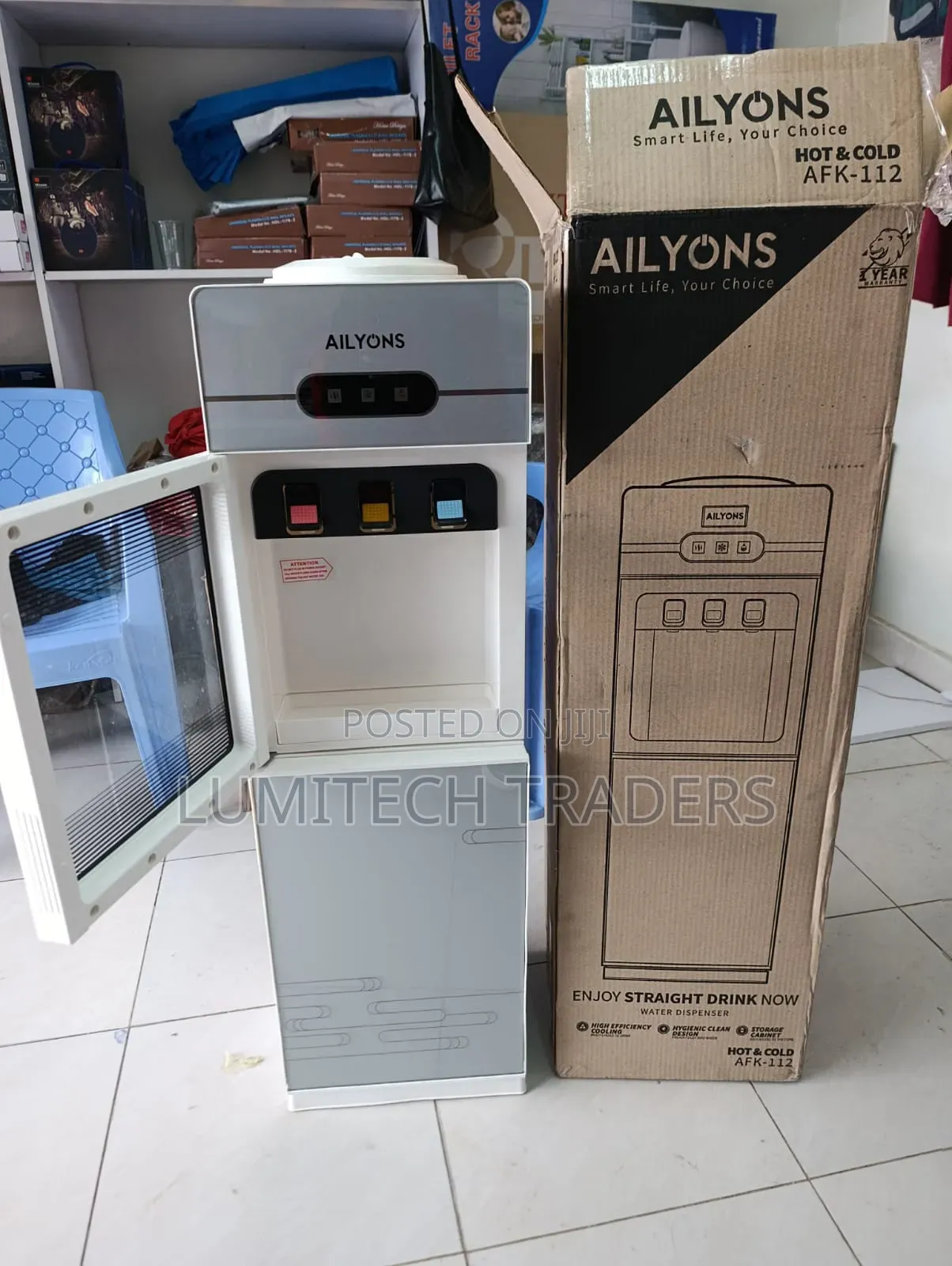 Ailyons 2 Taps Hot and Cold Top Load Water Dispenser