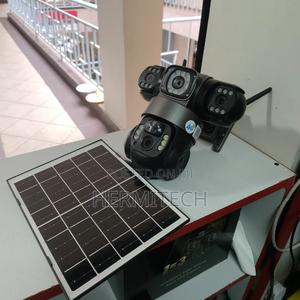 Triple Lens Solar Powered PTZ Surveillance Security Camera - thumbnail 2