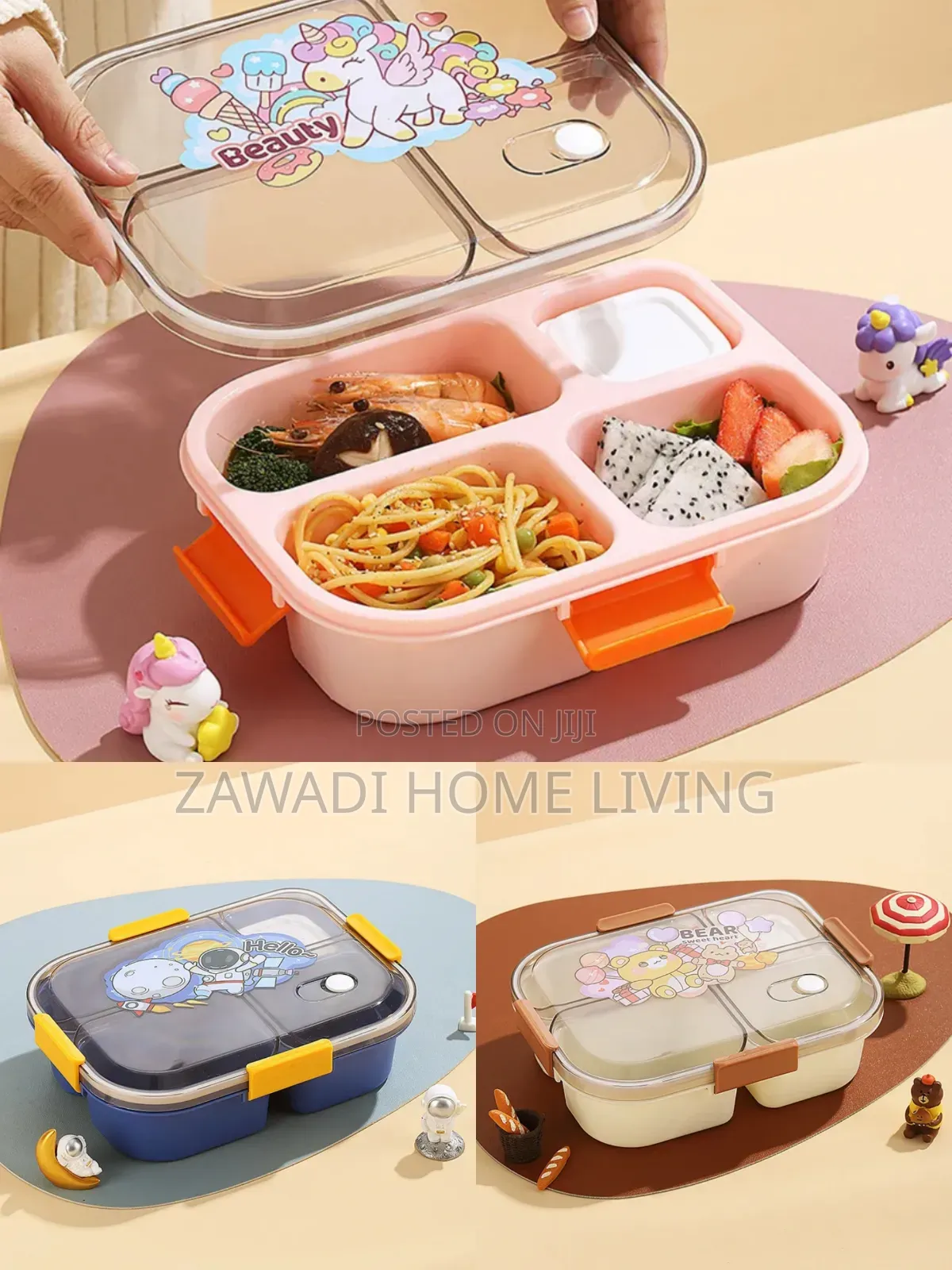 4 Compartment Lunch Box With Spoon