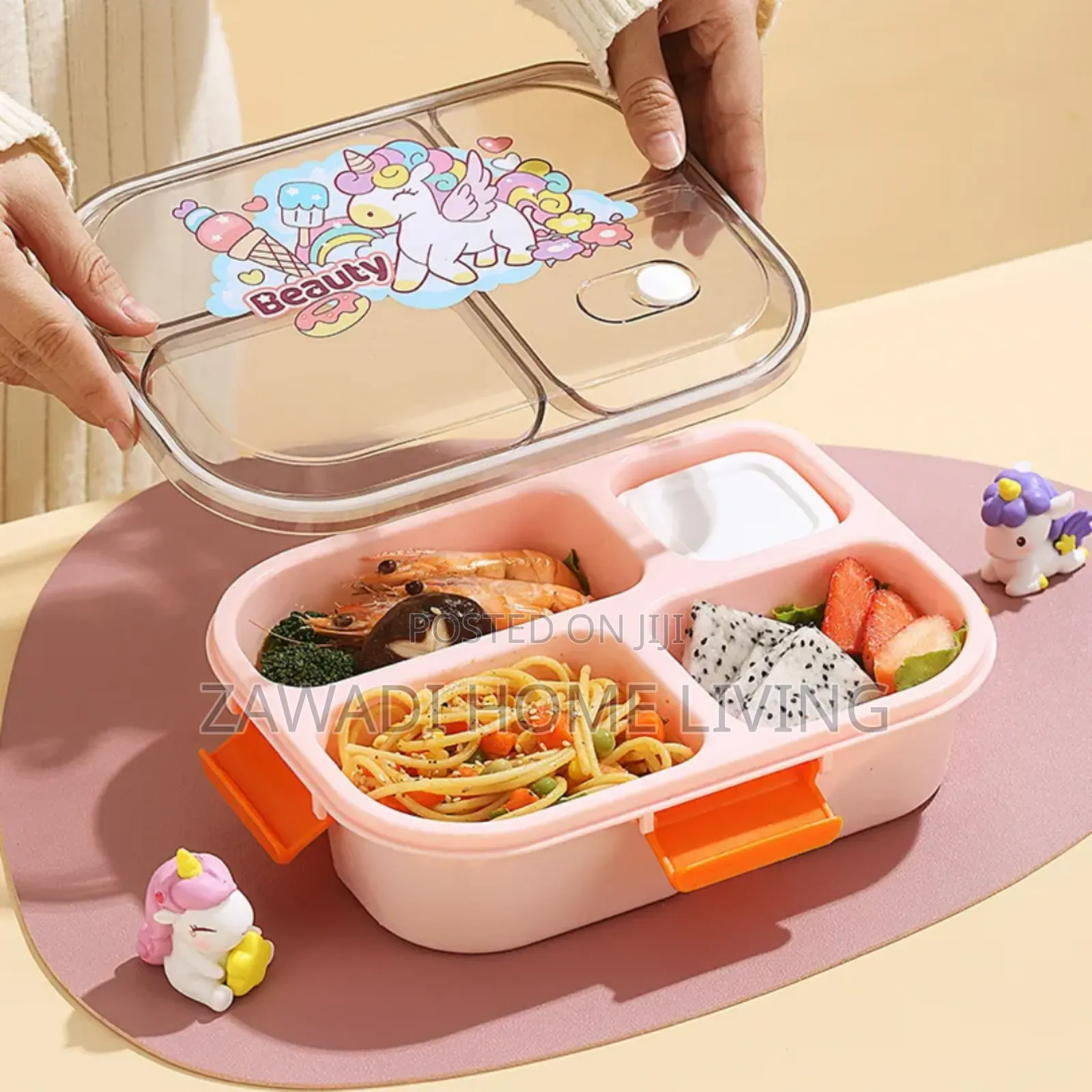 4 Compartment Lunch Box With Spoon