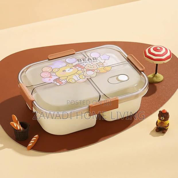 4 Compartment Lunch Box With Spoon - thumbnail 4