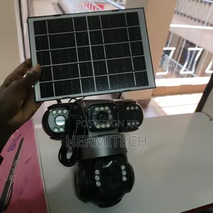 Triple Lens 4g Surveillance Solar Powered PTZ CCTV