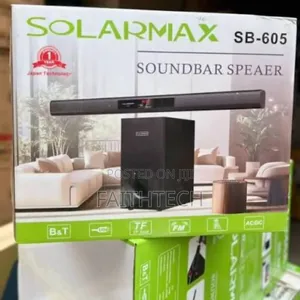 2.1ch Solarmax Soundbar Multimedia Speaker System Woofer