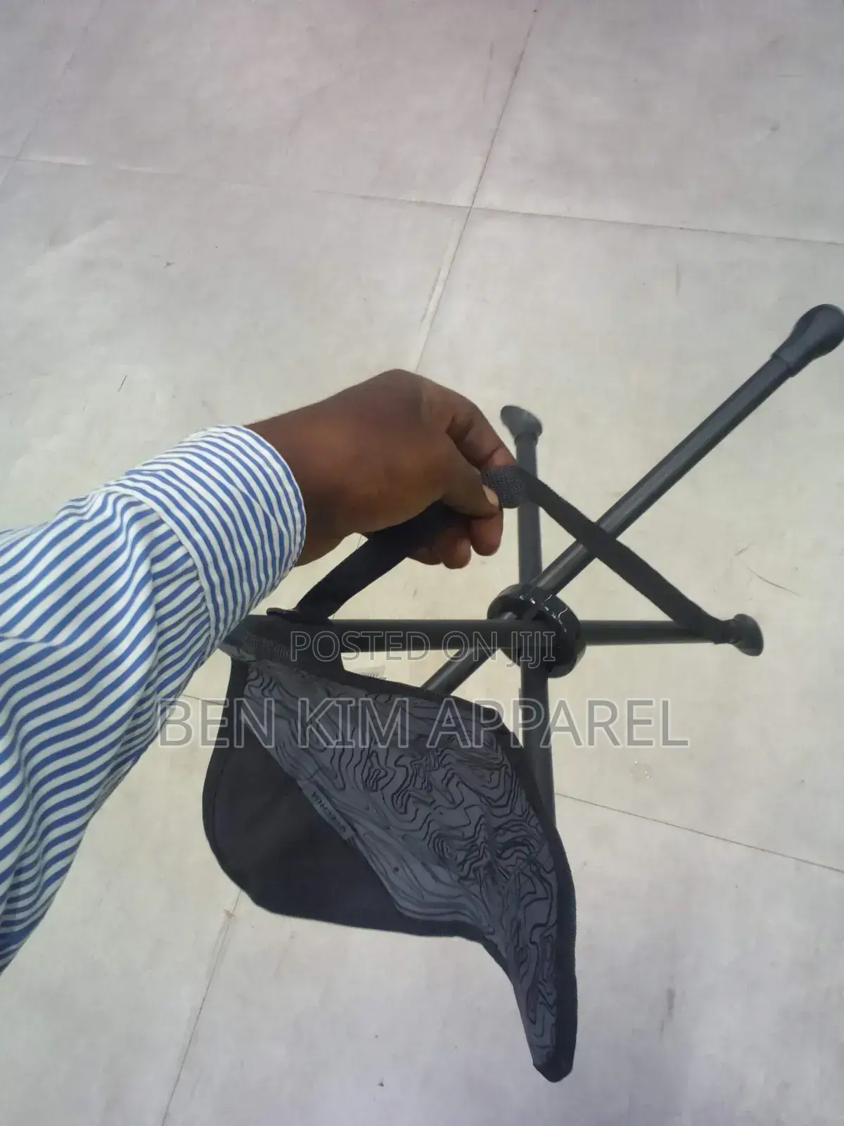 1 Kg Portable Foldable Camping Stool 60 Cms 43cms Height 110kgs Max