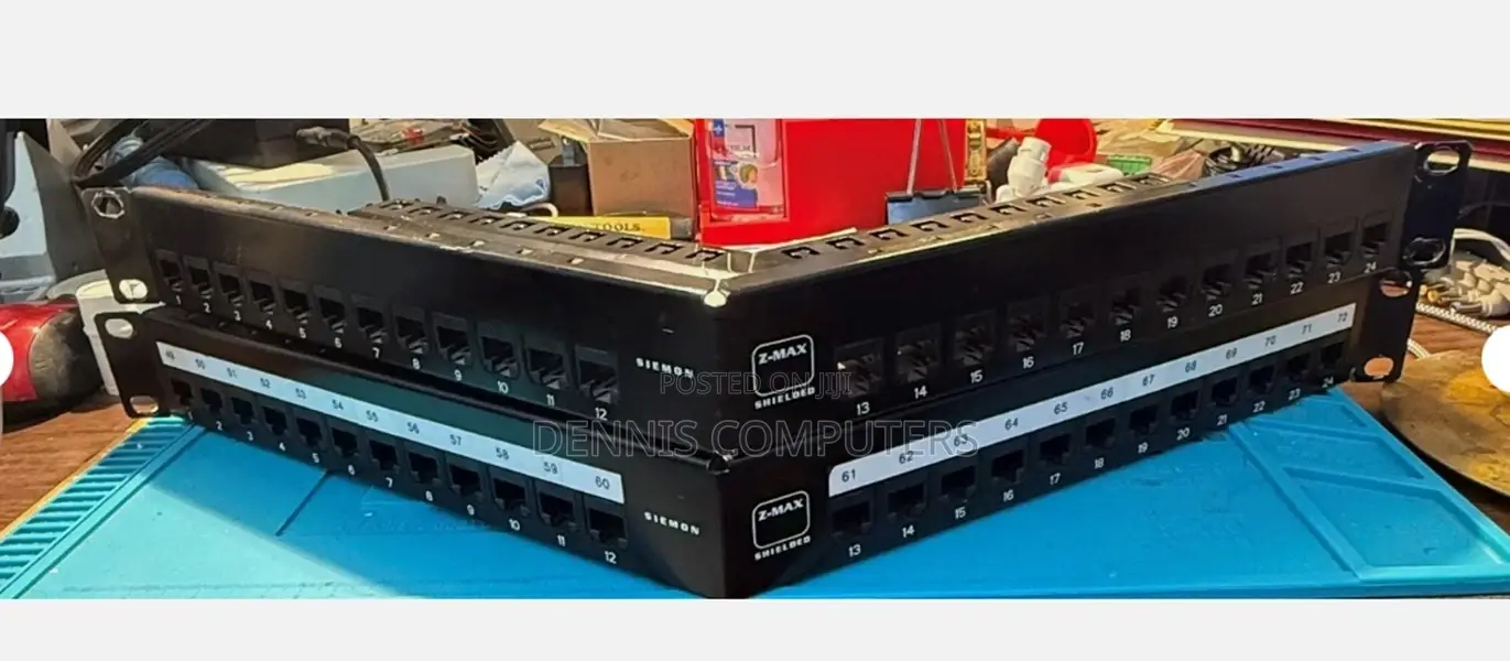 Siemon Z6as-PNL- Zmax 24 Port Cat 6a Shielded Patch Panel 1rms Blac