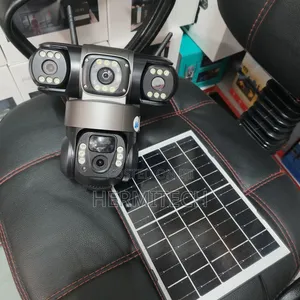 3screens 3lens Solar Powered CCTV Camera