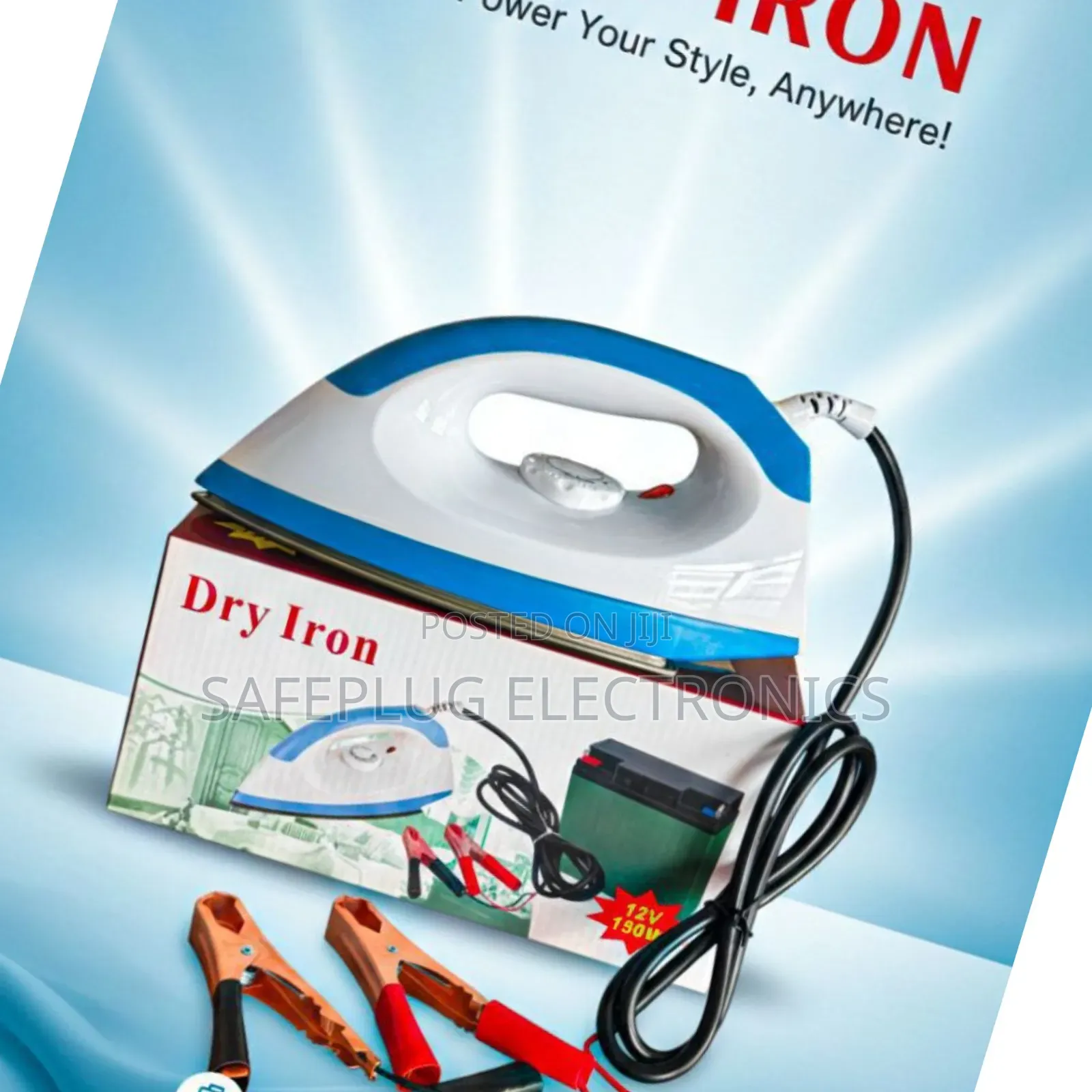 12v Dc Solar Iron Kenya - 150w W/ Alligator Clips Thermostat