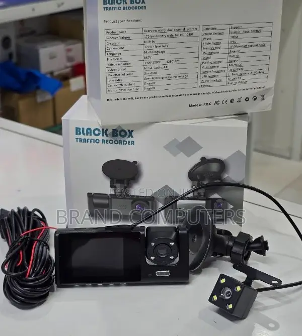 3 in 1 Dash Cam Front, Inner Rear 1080p Full Hd