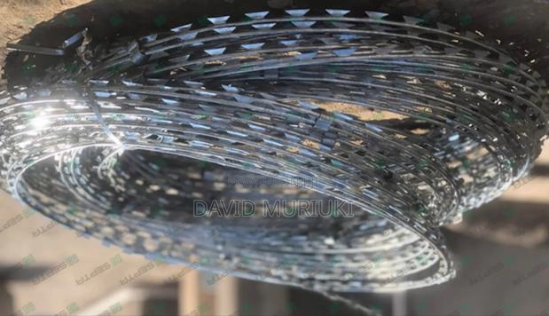Galvanised Razor Wire. - main view