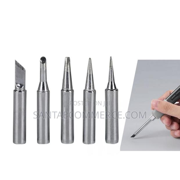 5 PCS Silver Soldering Iron Station Tips