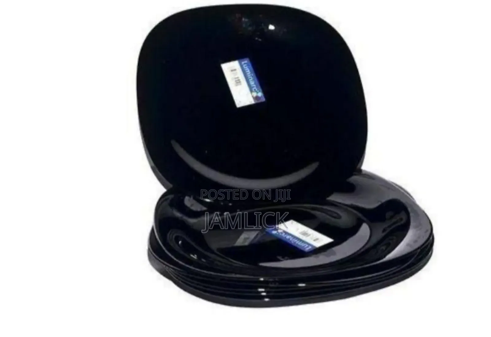 6 Luminarc Square Black Plates Set - Js