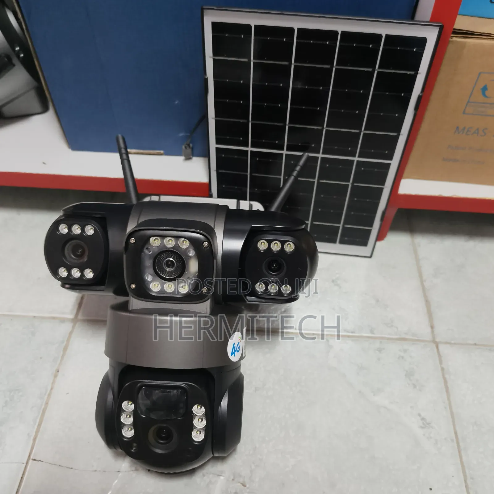 Triple Lens 4g Solar Surveillance Systems CCTV