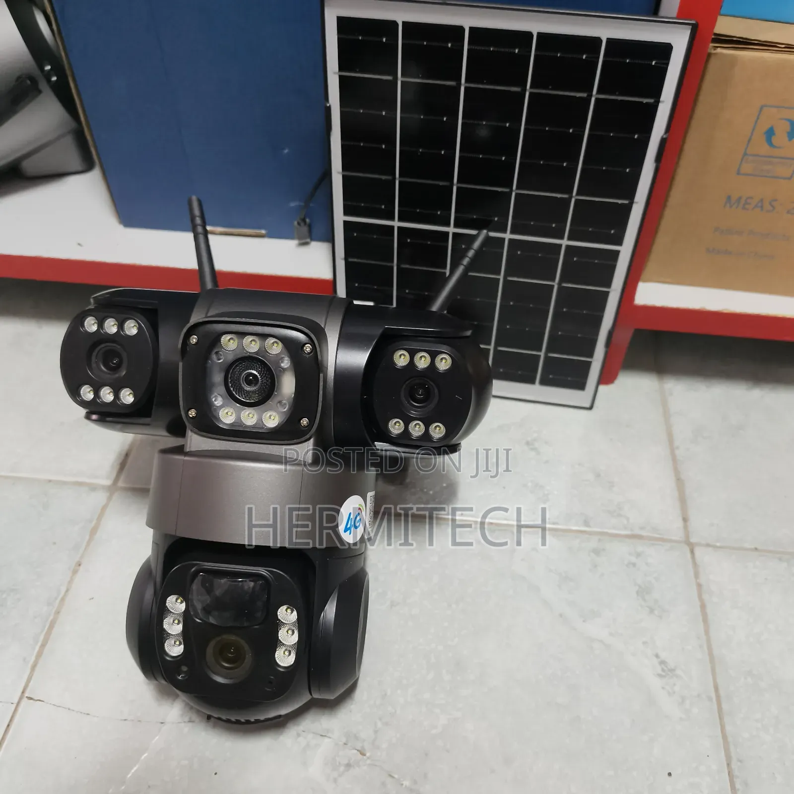 Triple Lens 4g Solar Surveillance Systems CCTV