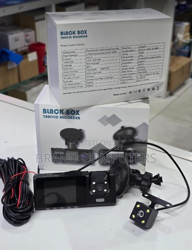 Back Box Traffic Recorder With 3 Lens .Front Inside and Rear Cameras
