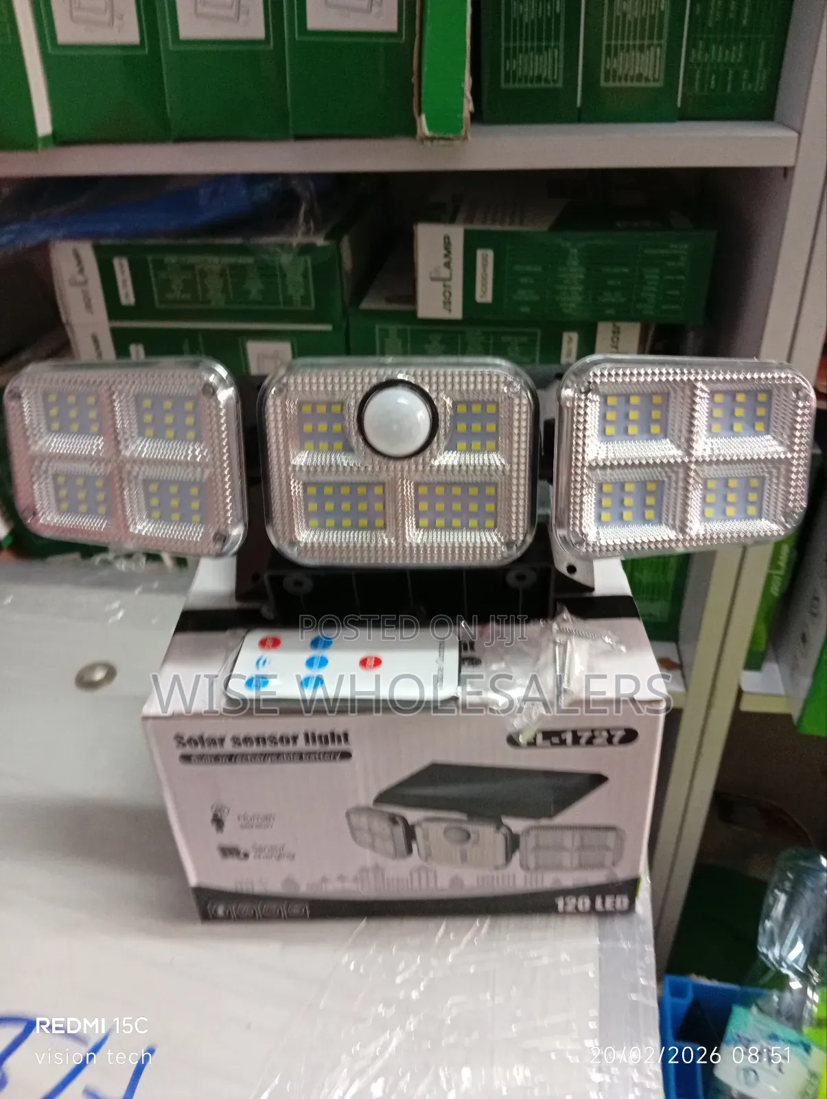 Led Solar Motion Sensor Streetlight With 3 Heads Adjustable Light√^ 