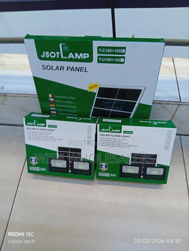 Jsot 100+100 Dual Head Solar Floodlight System,