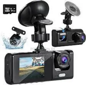Front + Rear + Inside Car Dash Cam Recorder