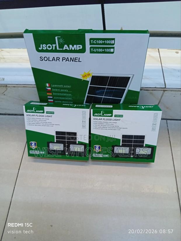 Jsot 200w Dual Head Solar Floodlight System, √^ 