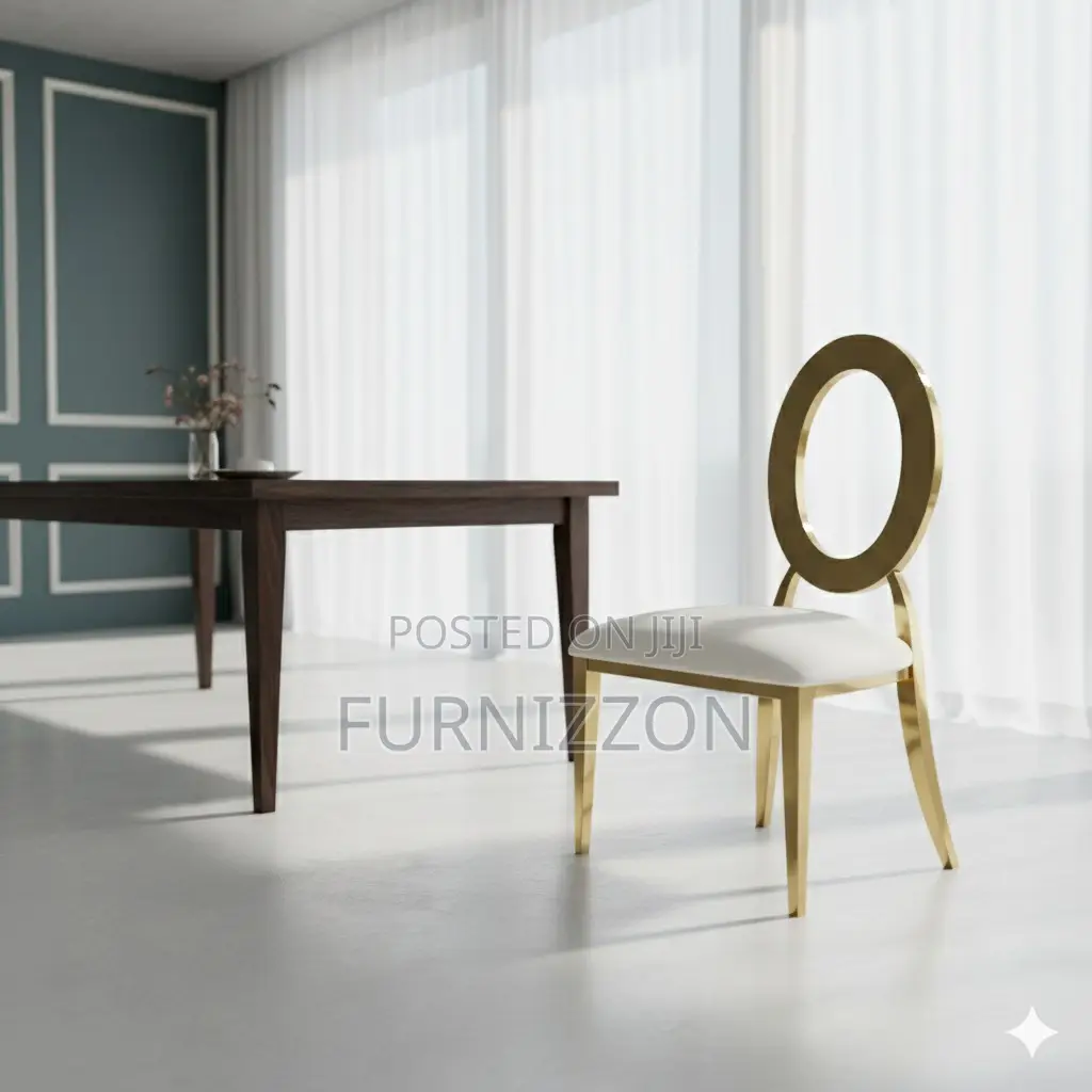 Gold O Back Luxury Chair for Wedding
