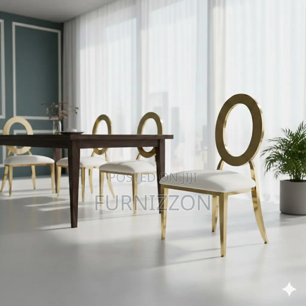Premium Gold O Back Dining Chair