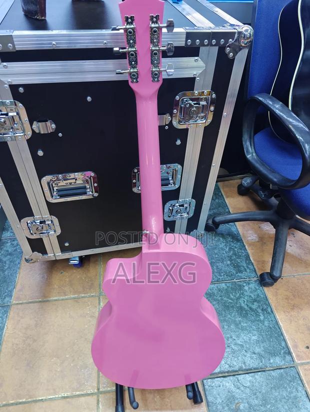 Pink Acoustic Guitar - thumbnail 3