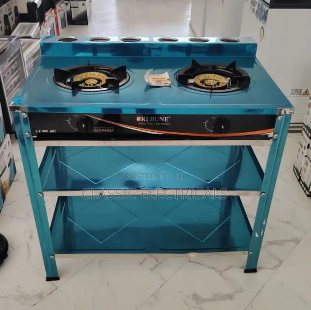 Heavy Duty Rebune Double Burner Standing Gas Stove