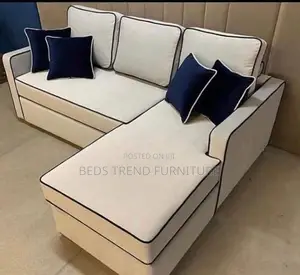 Soft Fabric 6 Seater L Seat