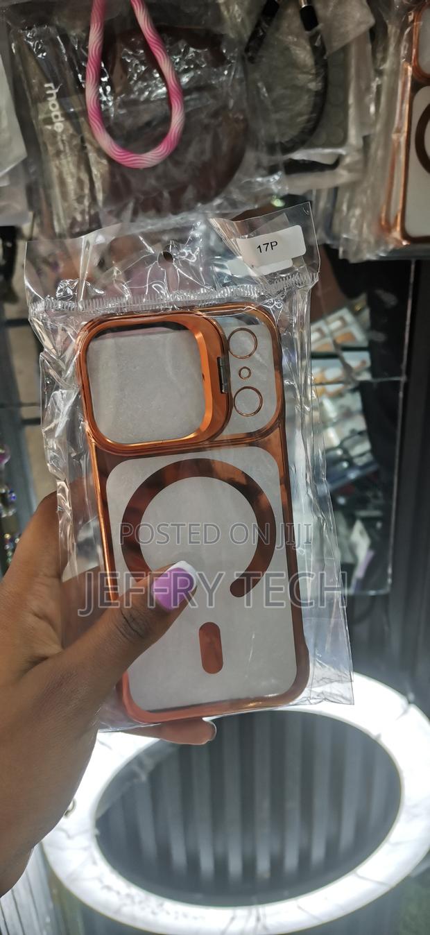 Exelic iPhone 17 Pro Max Clear Case With Magsafe- Orange - main view