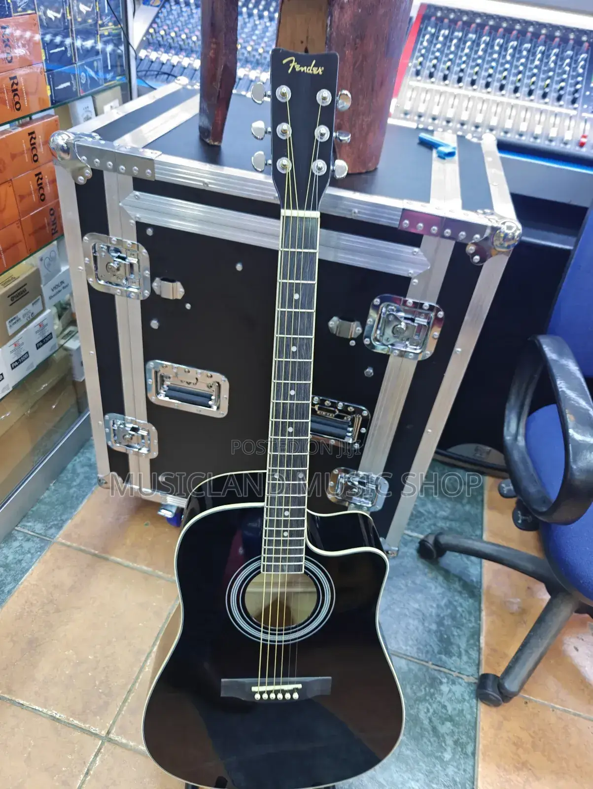 Full Size Black Acoustic Guitar