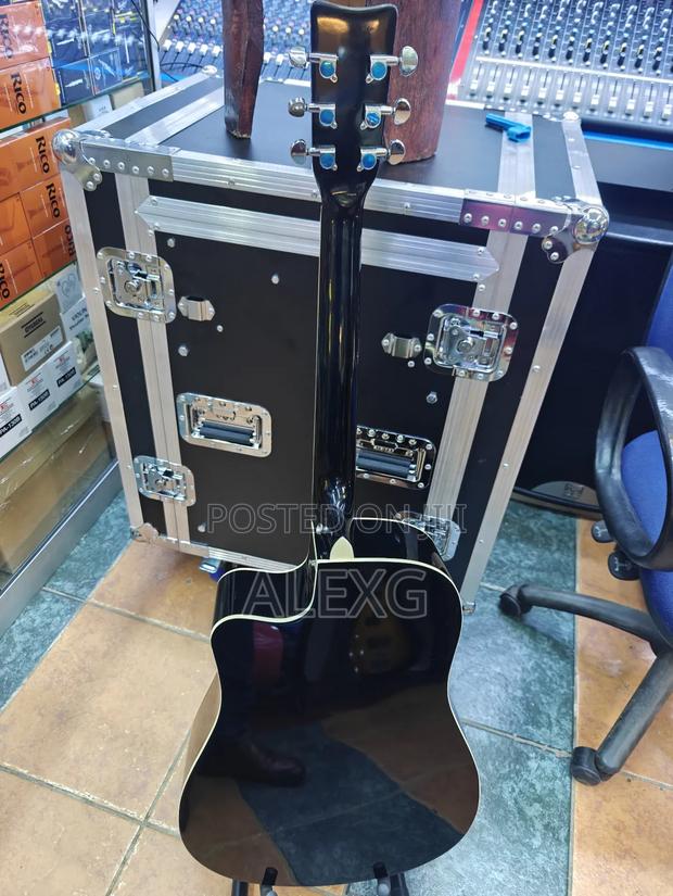 Full Size Black Acoustic Guitar - thumbnail 3