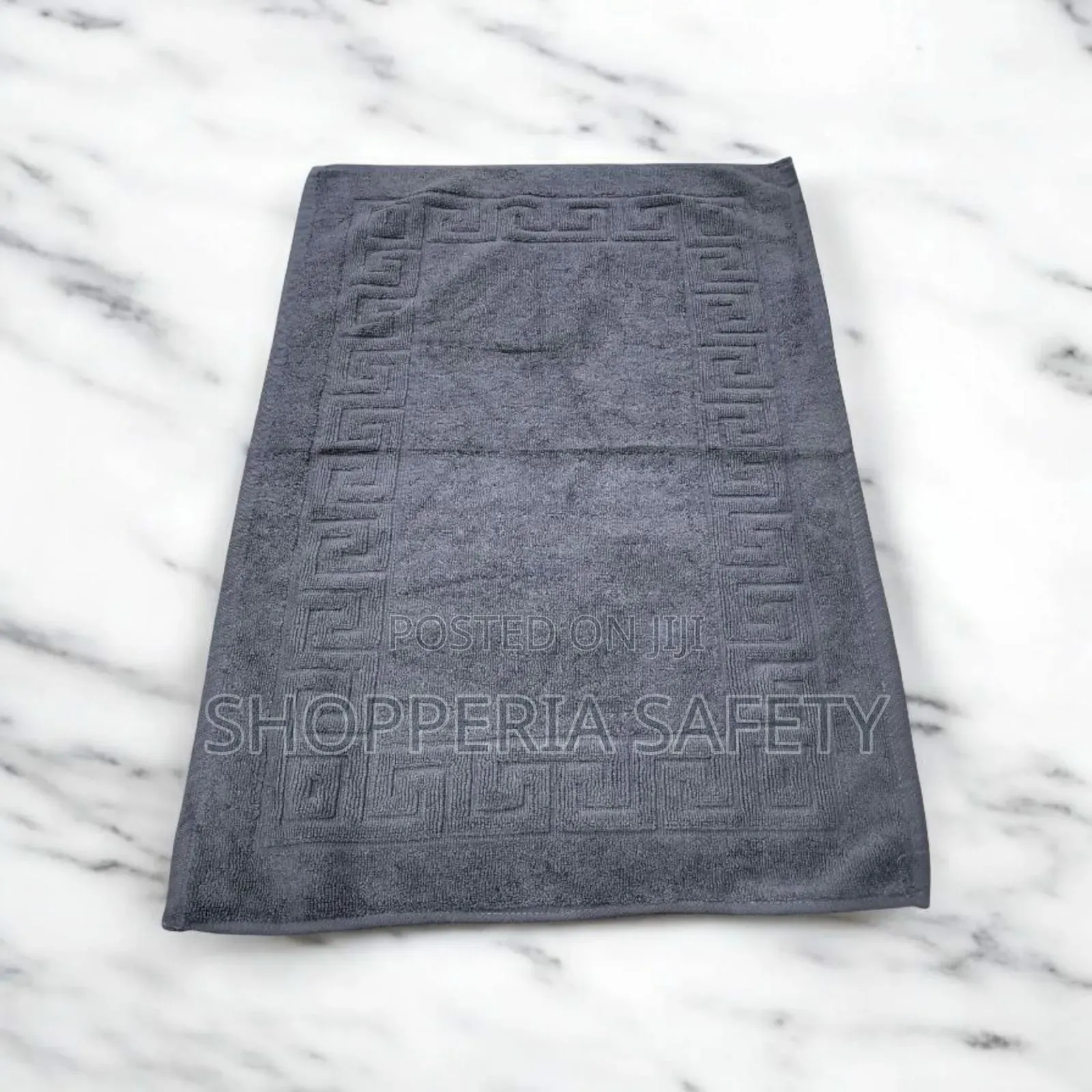 Grey Heavy Cotton Bathroom Mat