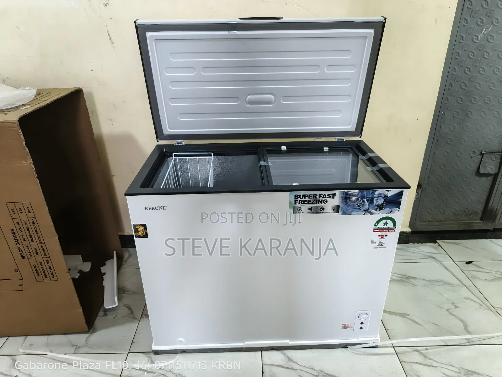 Rebune Chest Freezer 243l White