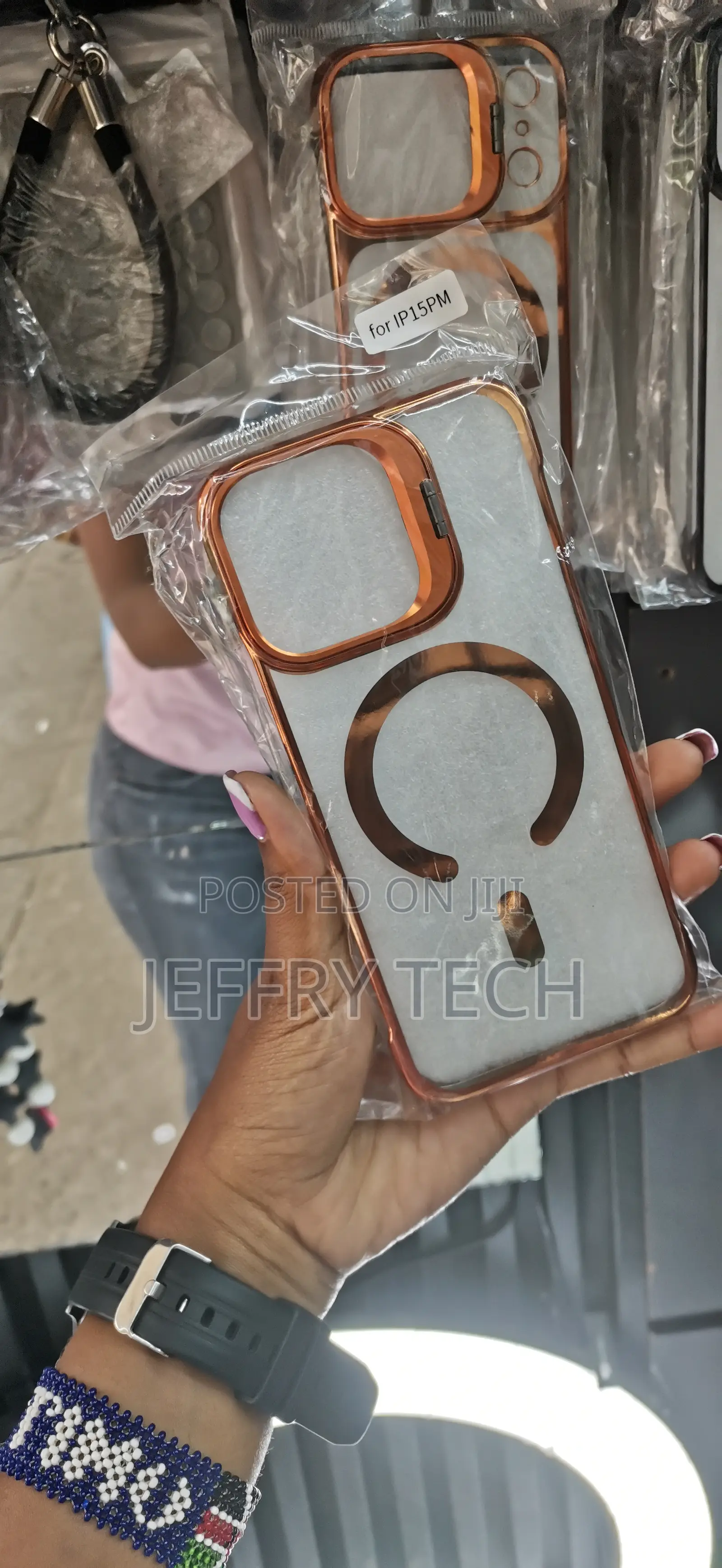 Zinly Magnetic Case for iPhone 15 Pro Max -Gold