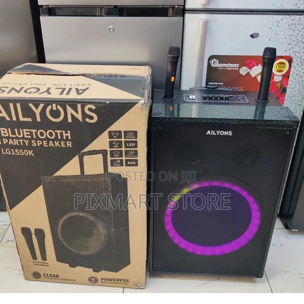 Ailyons 15" Portable Party Speaker – Powerful Bass Bluetooth Audio