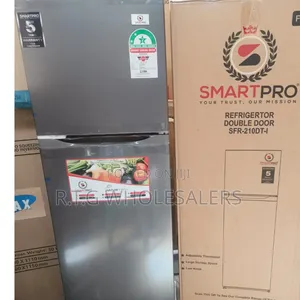 Smart Pro SFR-210-Dt-I Double Door Refrigerator, 170l - Silver