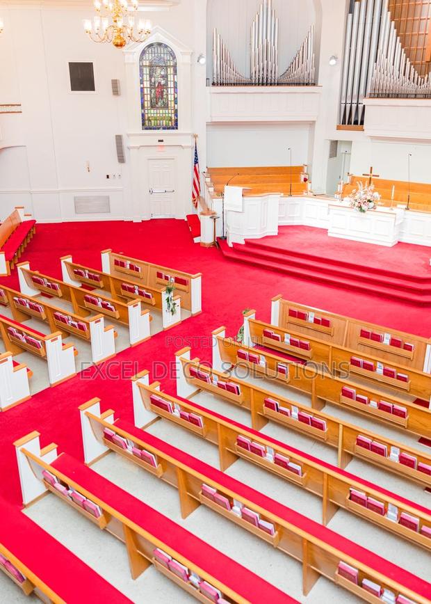 Premium Church Flooring – Elegant Red Delta Carpet