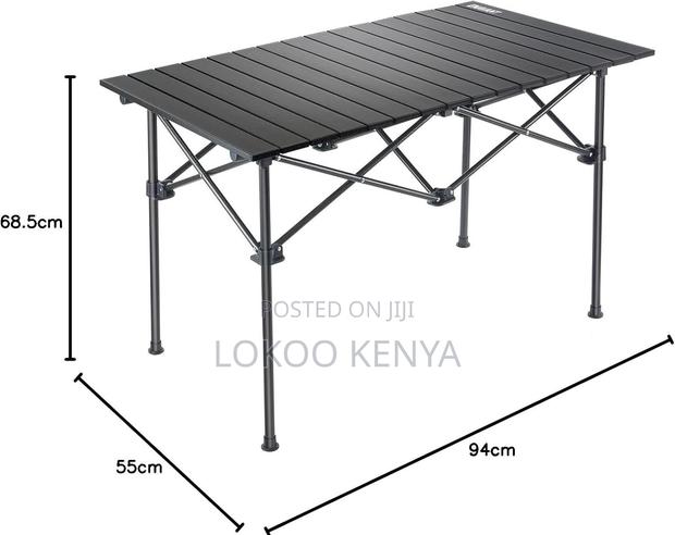 Outdoor Table; Black Generic Picnic-Outdoor Folding Table - thumbnail 7