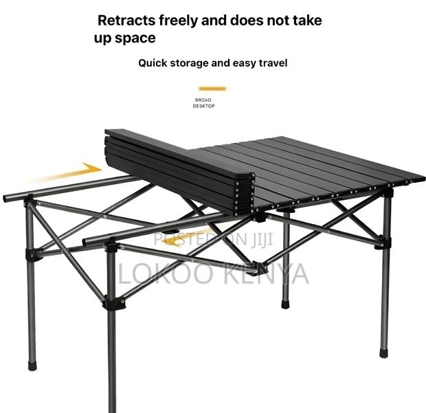 Outdoor Table; Black Generic Picnic-Outdoor Folding Table - thumbnail 10
