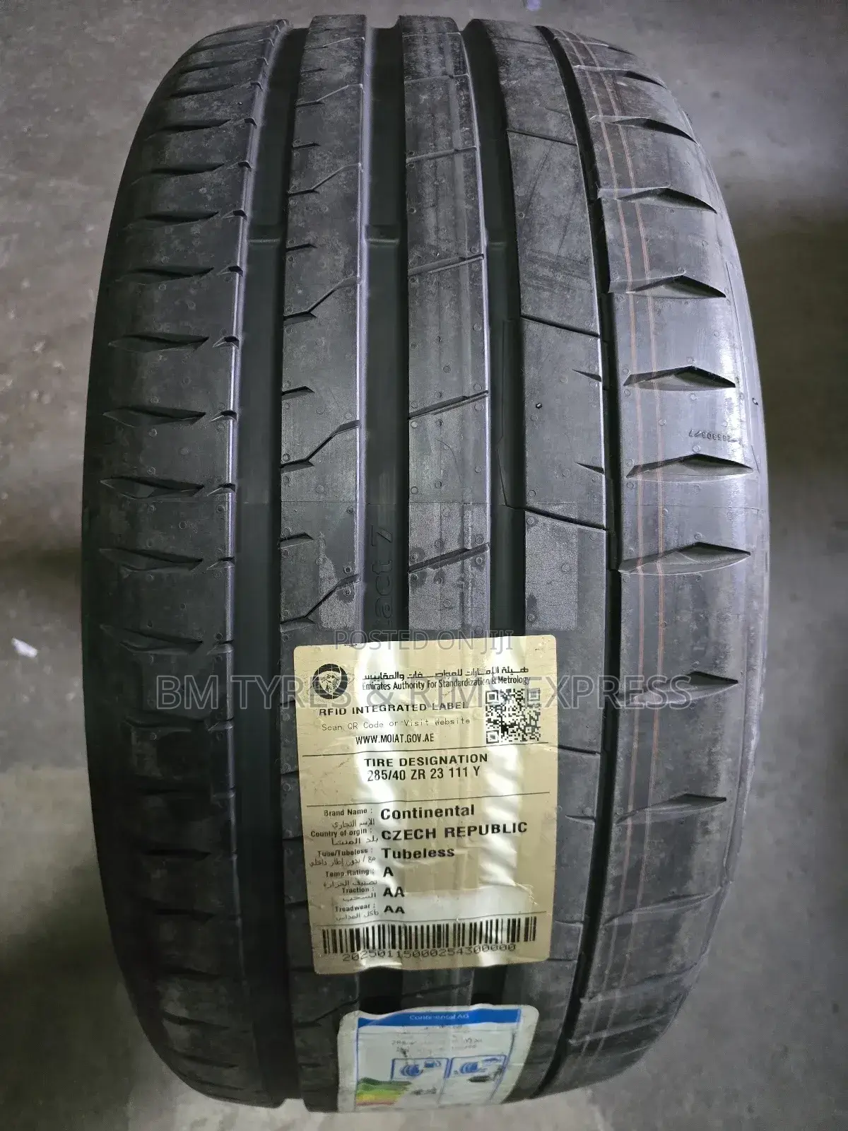 285 /40 R23 Continental Tyres.