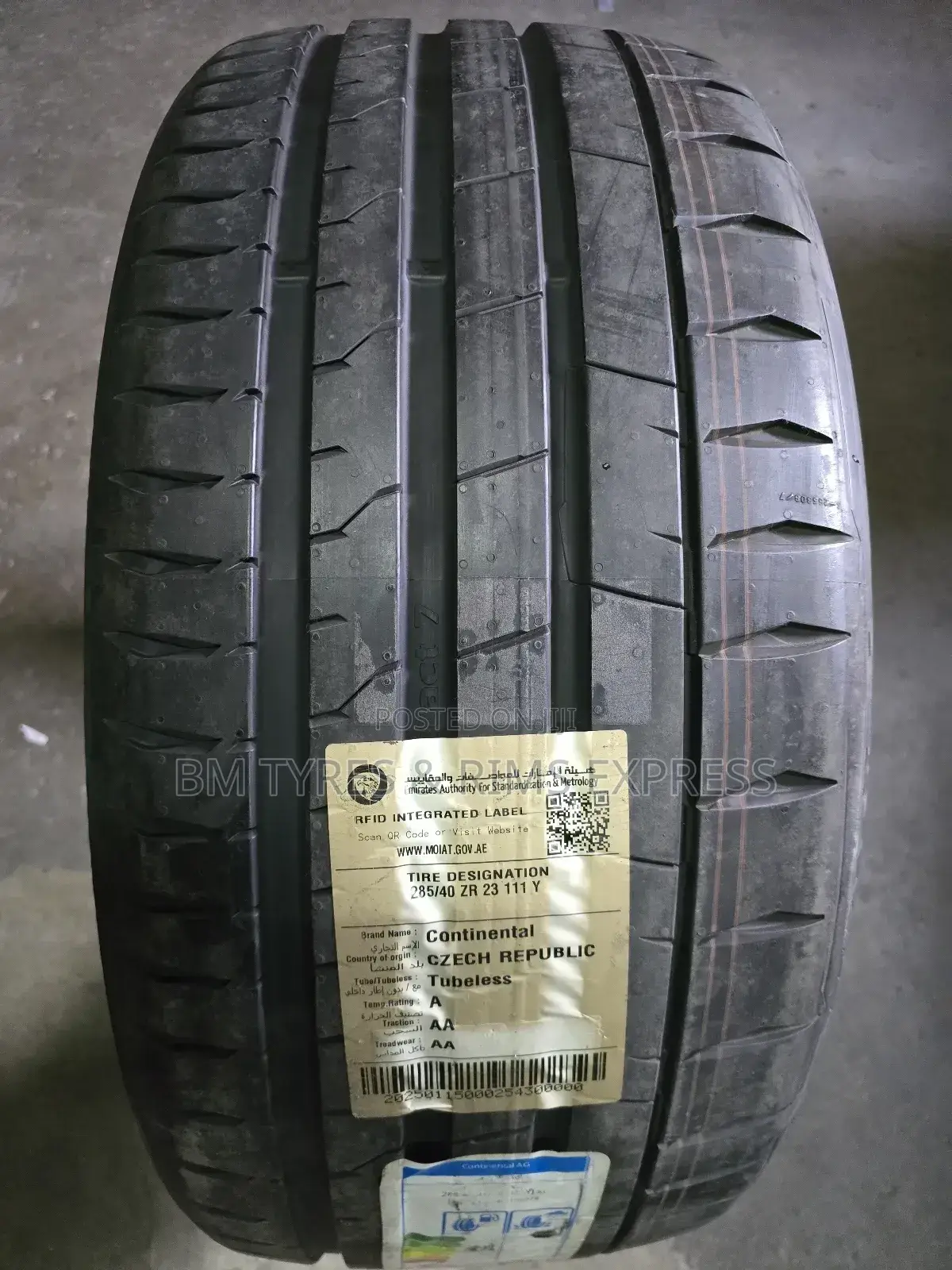 285 /40 R23 Continental Tyres.