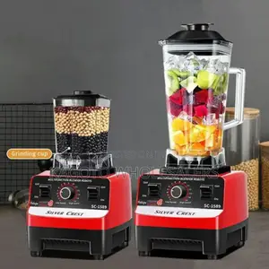 Red Silver Crest Commercial Blender