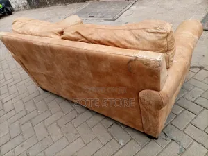 Laura Ashley Leather Sofa.